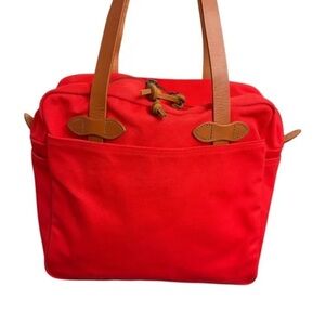Filson co Seattle red twill tote bag in Mackinaw red RARE limited edition